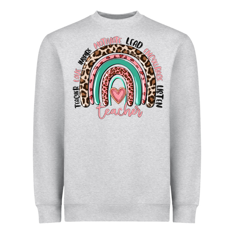 Teacher Rainbow Heavyweight Sweatshirt by MaliasSmallBusiness | Teevron