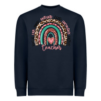 Navy teacher rainbow Heavyweight Sweatshirt - MaliasSmallBusiness