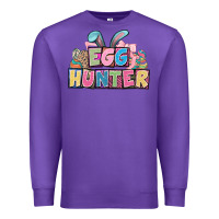 Purple Egg hunter plate letters Easter Day Premium Sweatshirt - HowdyJamesFarm