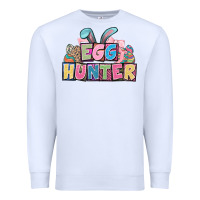 White Egg hunter plate letters Easter Day Premium Sweatshirt - HowdyJamesFarm