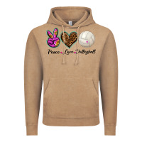 Vintage Coffee peace love volleyball Vintage Hoodie - BarkalooDesign