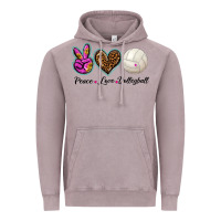 Vintage Zinc peace love volleyball Vintage Hoodie - BarkalooDesign