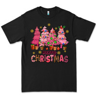 Black pink christmas trees Premium Tee - AdoDesignShop