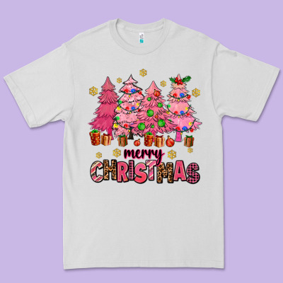 Pink Christmas Trees Premium Tee Designed By Adodesignshop
