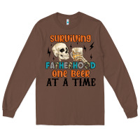 Chestnut surviving fatherhood one beer at a time Long Sleeve Tee - MaliasSmallBusiness