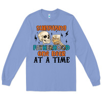 Colony Blue surviving fatherhood one beer at a time Long Sleeve Tee - MaliasSmallBusiness
