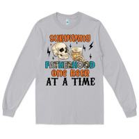 Moon Dust surviving fatherhood one beer at a time Long Sleeve Tee - MaliasSmallBusiness