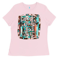 Bubblegum Pink more howdy less hate Ladies Tee - JahusDesignShop