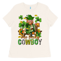 Bone One lucky cowboy with st. patricks elf Ladies Tee - Neo Western