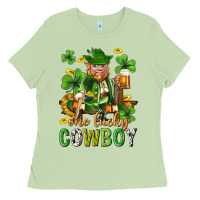 Matcha One lucky cowboy with st. patricks elf Ladies Tee - Neo Western
