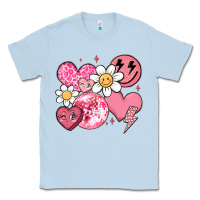 Dusty Blue retro valentines day Classic Tee - MaliasSmallBusiness