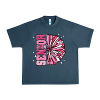 Midnight Navy senior 2024 pink cheer Urban Heavy Tee - MaliasSmallBusiness