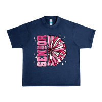Navy senior 2024 pink cheer Urban Heavy Tee - MaliasSmallBusiness