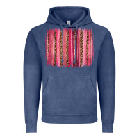 Vintage Denim valentines day leopard glitter brushstroke Vintage Hoodie - Jasminsmagicworld