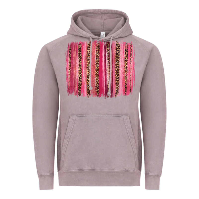 Valentines Day Leopard Glitter Brushstroke Vintage Hoodie by Jasminsmagicworld | Teevron