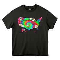 Asphalt lgbtq america map Heavy Core Tee - HRA Design Shop