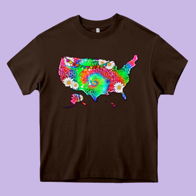 Lgbtq America Map Heavy Core Tee Designed By Hra Design Shop