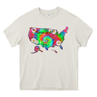 Cream lgbtq america map Heavy Core Tee - HRA Design Shop