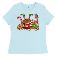 Baby Blue chocolate elf Ladies Tee - FaDigitalArtStudio