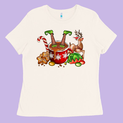 Chocolate Elf Ladies Tee Designed By Fadigitalartstudio
