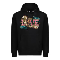 Black Love Horse Premium Hoodie - HowdyJamesFarm
