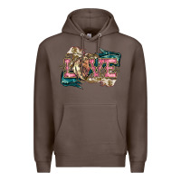 Coffee Love Horse Premium Hoodie - HowdyJamesFarm
