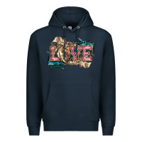Navy Love Horse Premium Hoodie - HowdyJamesFarm