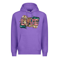 Purple Love Horse Premium Hoodie - HowdyJamesFarm