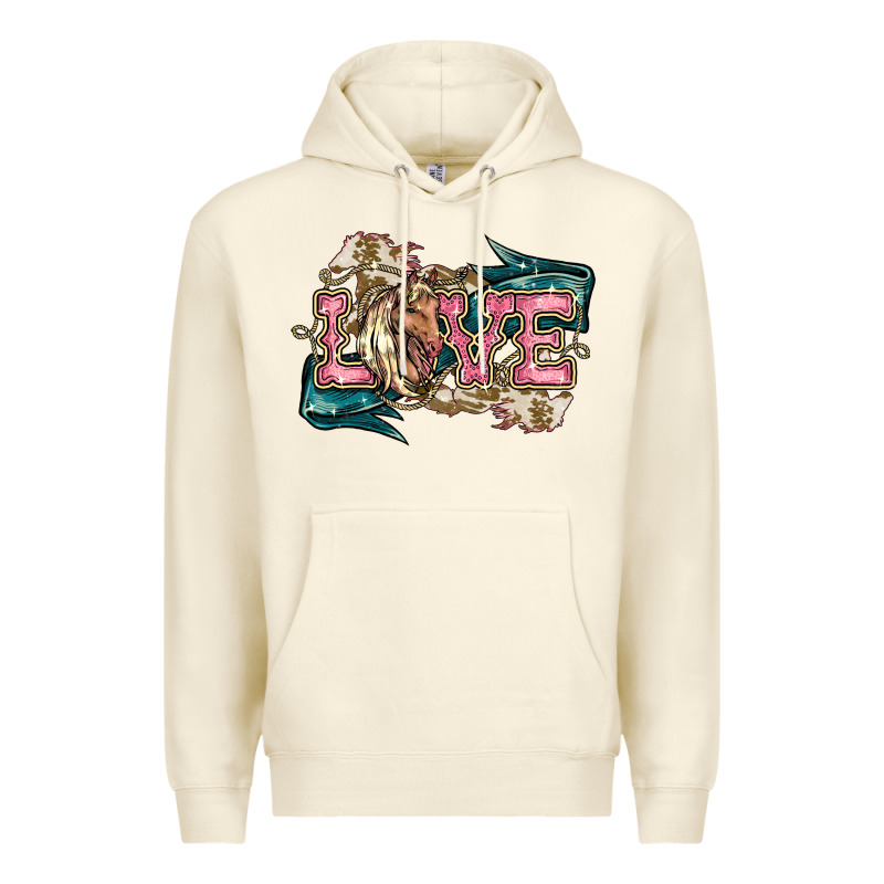 Love Horse Premium Hoodie by HowdyJamesFarm | Teevron