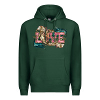 Sports Green Love Horse Premium Hoodie - HowdyJamesFarm