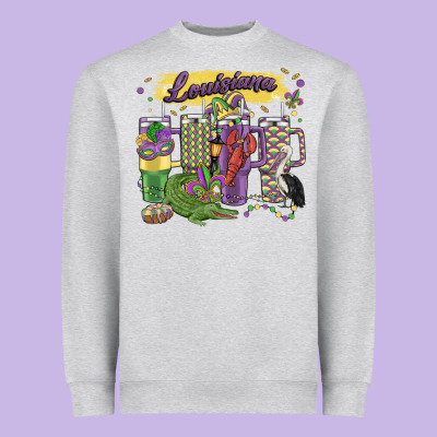 Obsessive Cup Disorder Mardi Gras Heavyweight Sweatshirt Designed By Maliassmallbusiness