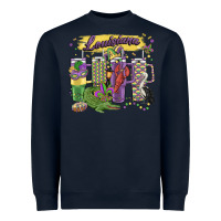Navy obsessive cup disorder mardi gras Heavyweight Sweatshirt - MaliasSmallBusiness