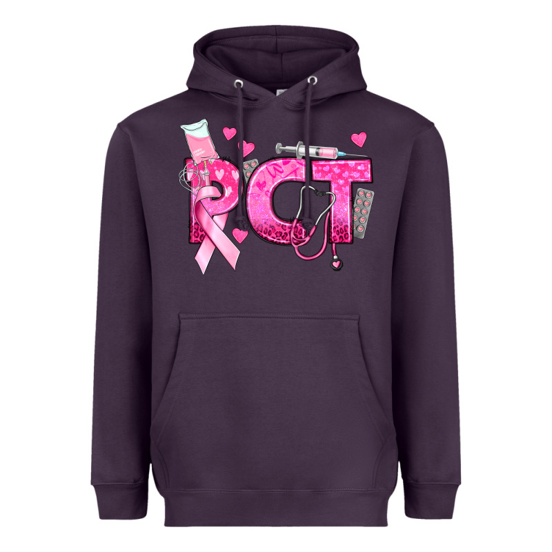 Breast Cancer Pct Patient Care Technician Heavyweight Hoodie by texasbilliewilder | Teevron