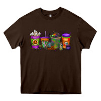 Chocolate Brown Halloween Coffee Drink Heavy Core Tee - RacoonDesign