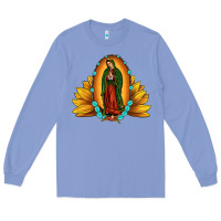 Colony Blue sunflower our lady of guadalupe Long Sleeve Tee - JahusDesignShop