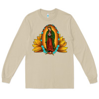 Mushroom sunflower our lady of guadalupe Long Sleeve Tee - JahusDesignShop