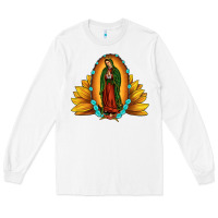 White sunflower our lady of guadalupe Long Sleeve Tee - JahusDesignShop