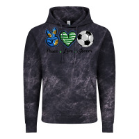 Cloud Black peace love soccer Vintage Hoodie - BarkalooDesign