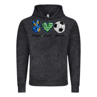 Vintage Black peace love soccer Vintage Hoodie - BarkalooDesign