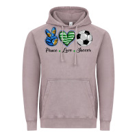 Vintage Zinc peace love soccer Vintage Hoodie - BarkalooDesign