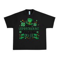 Black the leprechauns made me do it Urban Heavy Tee - MaliasSmallBusiness