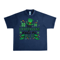 Navy the leprechauns made me do it Urban Heavy Tee - MaliasSmallBusiness