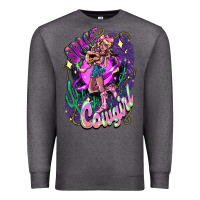 Charcoal Heather Space cowgirl Premium Sweatshirt - HowdyJamesFarm