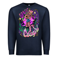 Navy Space cowgirl Premium Sweatshirt - HowdyJamesFarm