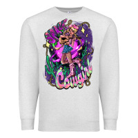 Oatmeal Heather Space cowgirl Premium Sweatshirt - HowdyJamesFarm