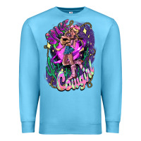 Ocean Blue Space cowgirl Premium Sweatshirt - HowdyJamesFarm