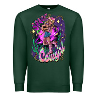 Sports Green Space cowgirl Premium Sweatshirt - HowdyJamesFarm