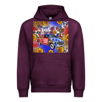 Mauve Wine Fourth Of July Sunflowers Truck Urban Hoodie - FaDigitalArtStudio
