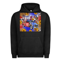 Pigment Black Fourth Of July Sunflowers Truck Urban Hoodie - FaDigitalArtStudio