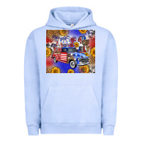 Pigment Grape Ice Fourth Of July Sunflowers Truck Urban Hoodie - FaDigitalArtStudio